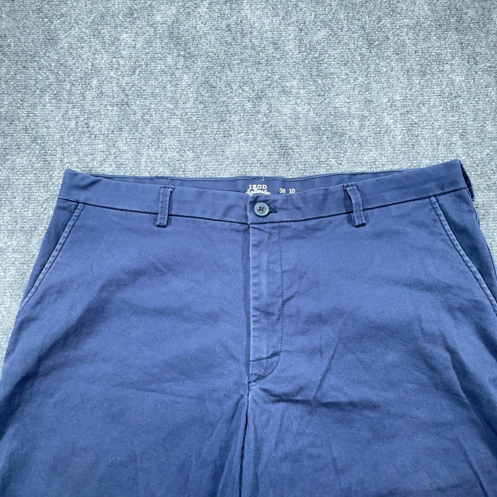 IZOD Saltwater Shorts Mens 36 Blue Casual Flat Front Golf‎ Stretch #AB404 - Picture 2 of 9